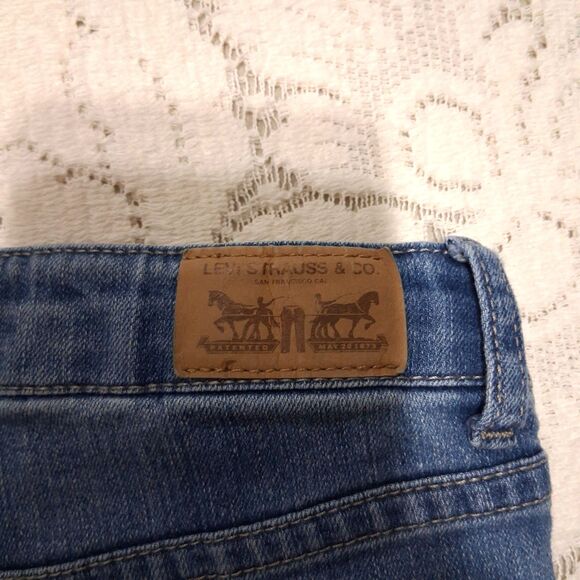 Levi's Girls Cropped Denim Legging Size 10 Reg Adjustable Waist - Picture 5 of 15